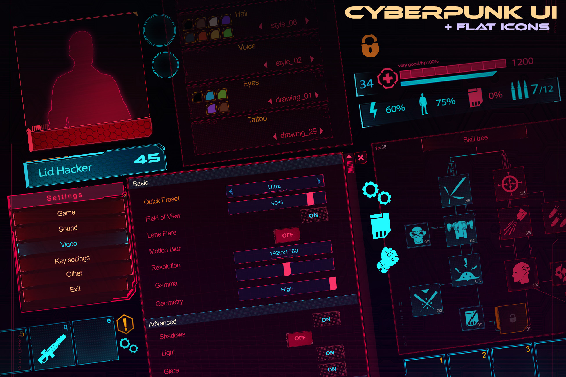 2d Rpg Ui Cyberpunk RPG UI | 2D Icons | Unity Asset Store