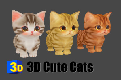 3D Cute Cats