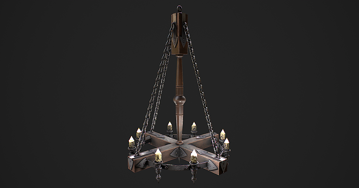 Forged_chandelier_1 3D model | 3D Interior | Unity Asset Store