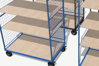 Shelf trolley cart