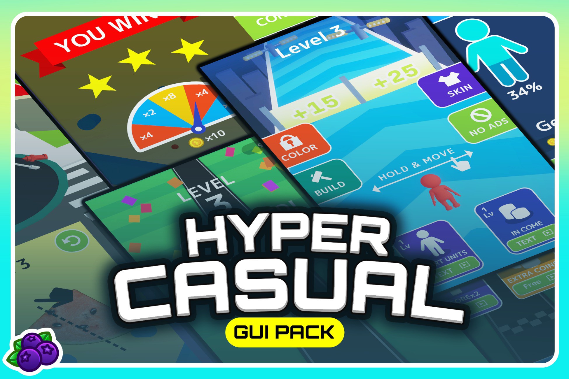 Hyper Casual GUI Pack | 2D GUI | Unity Asset Store