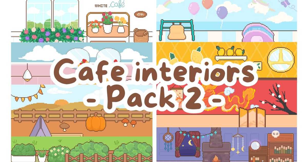 300+ Cafe interiors - Pack 2 | 2D Environments | Unity Asset Store