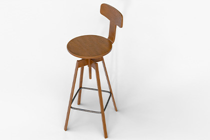 Wooden Bar Stool - Game Ready