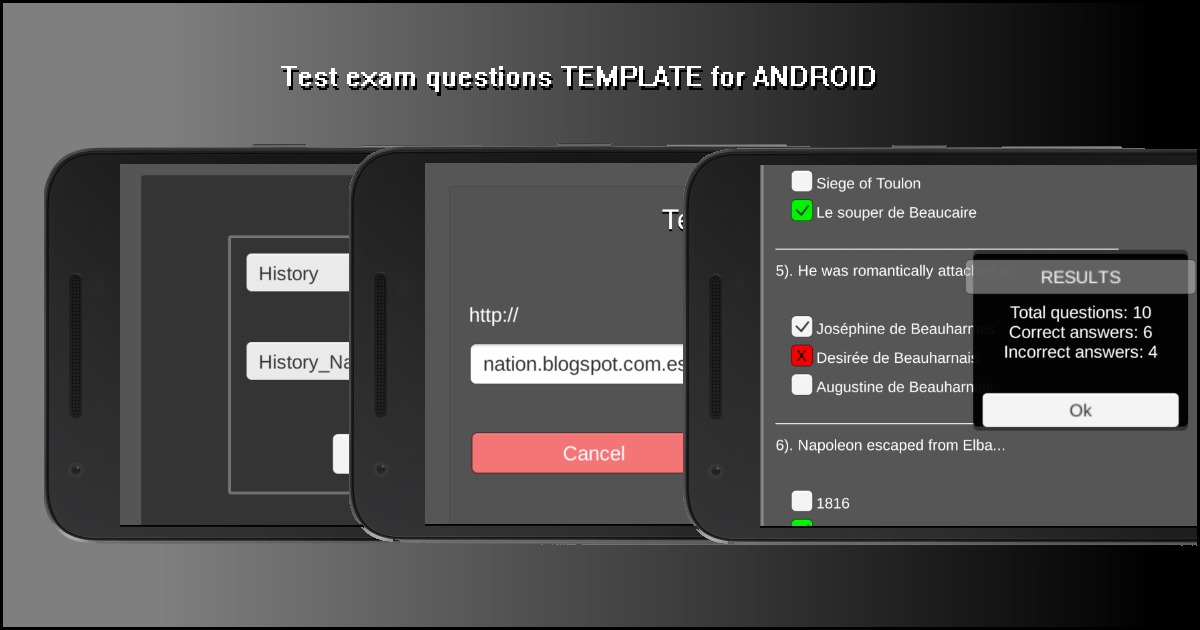 Android Test Subject Android Test Exam Questions Template | Templates | Unity Asset Store