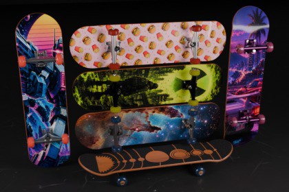 Skateboards 20 Designs 3 Polygon Levels Highly Customizables URP & HDRP