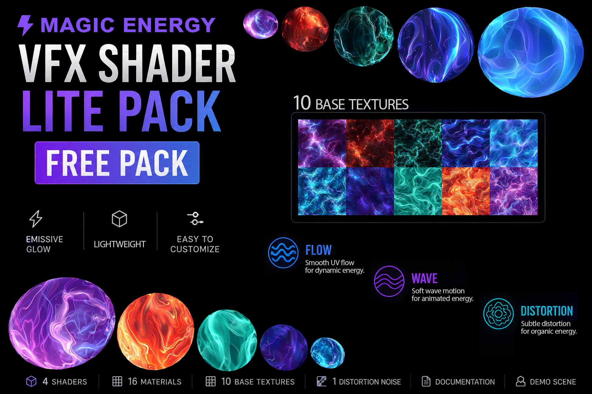 Energy Shaders Java Magic Energy VFX Shader Lite Pack – Flow, Wave & Distortion (URP) | VFX ...