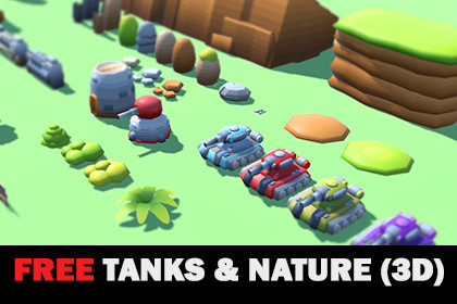 Free Nature & Tank 3D Model Pack