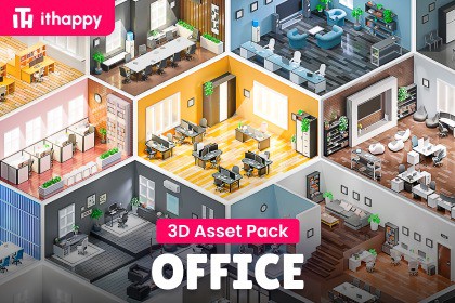 Office - Low Poly 3D Models Pack
