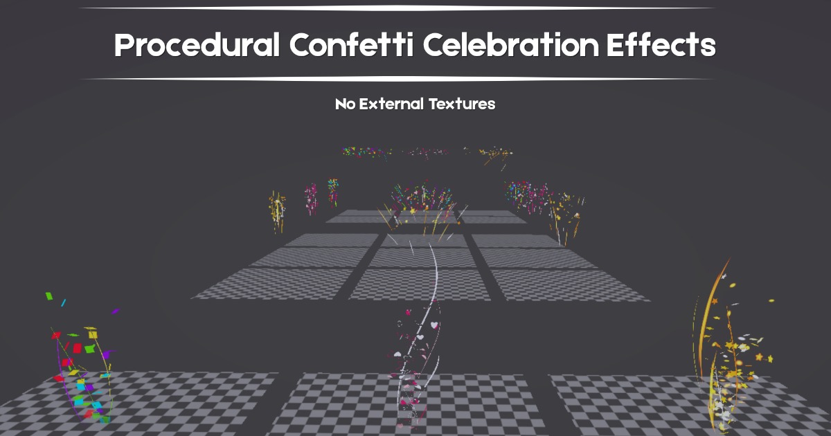 Procedural Confetti Celebration Effects | VFX Particles | Unity Asset Store
