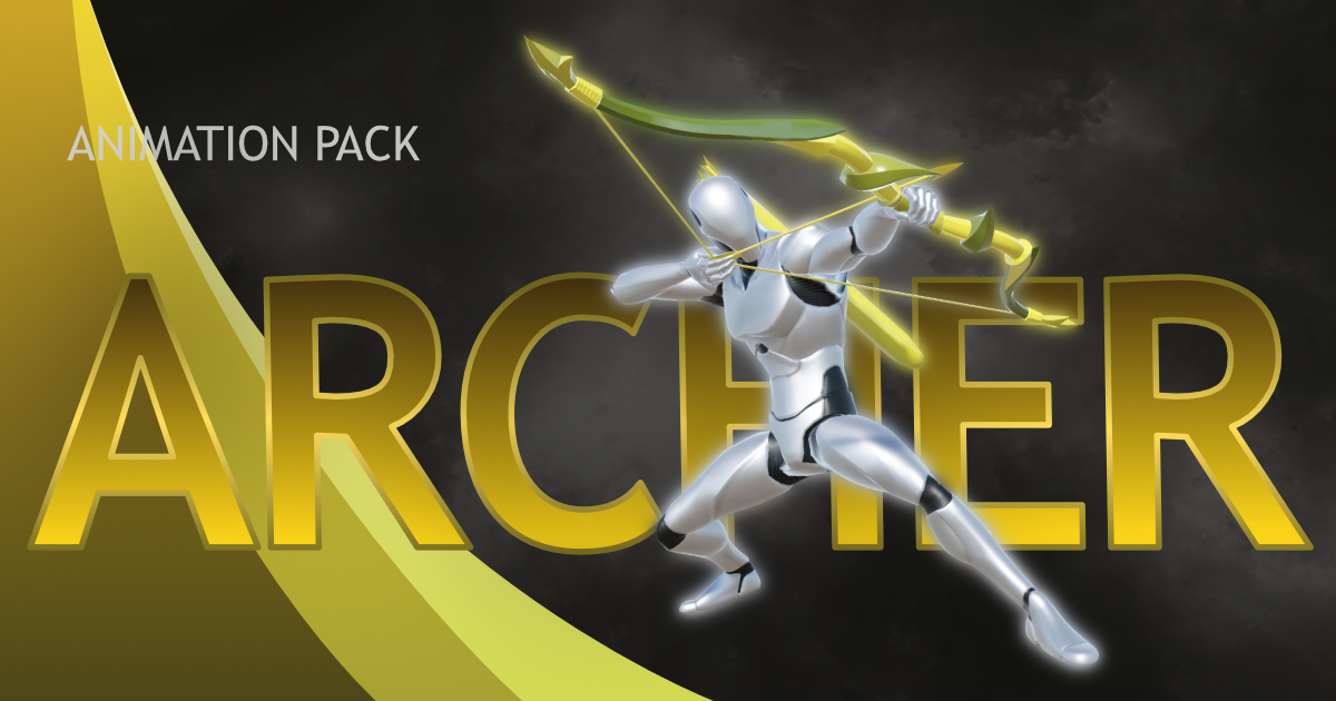 Unity Arch Cartoon Archer Animation Pack | 3D Animations | Unity Asset Store