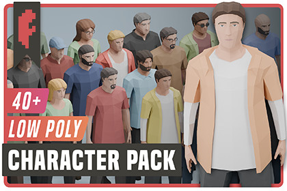 Low Poly Rigged Character Pack