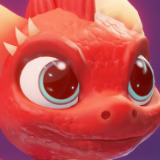 Cartoon Red Baby Dragon 3D Character With 5 Music Tracks & 36 Sound Effects