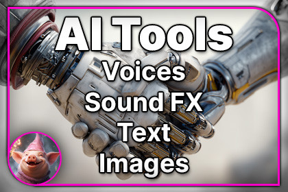 AI Tools • Voice, SFX, Images, Text • For ChatGPT, ElevenLabs, Flux + more