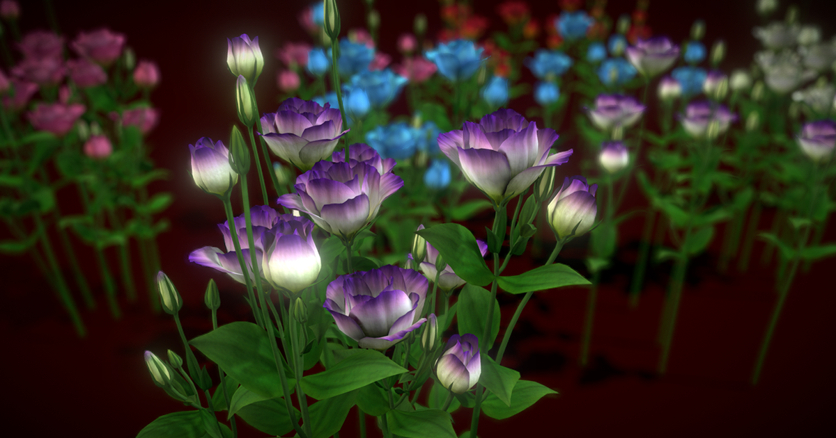Flower Lisianthus | 3D Flowers | Unity Asset Store