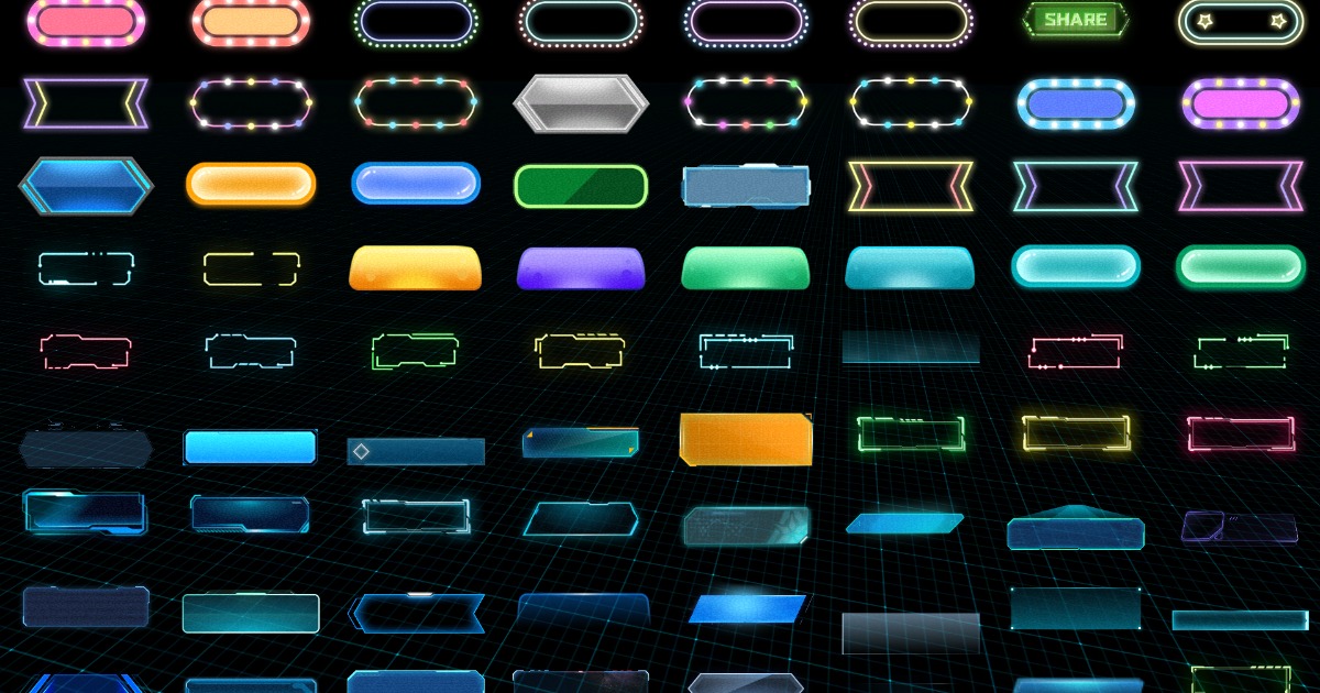 Fly Button Gui Sci-Fi UI Button Collection | 2D GUI | Unity Asset Store