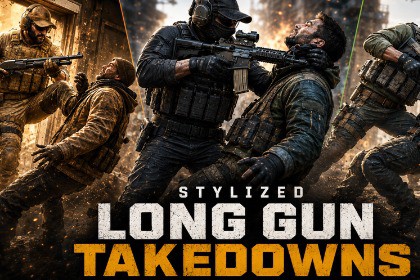 Stylized Long Gun Takedowns Animation Pack