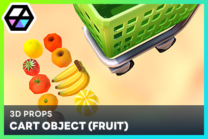 3D Props - Cart Object (Fruit)