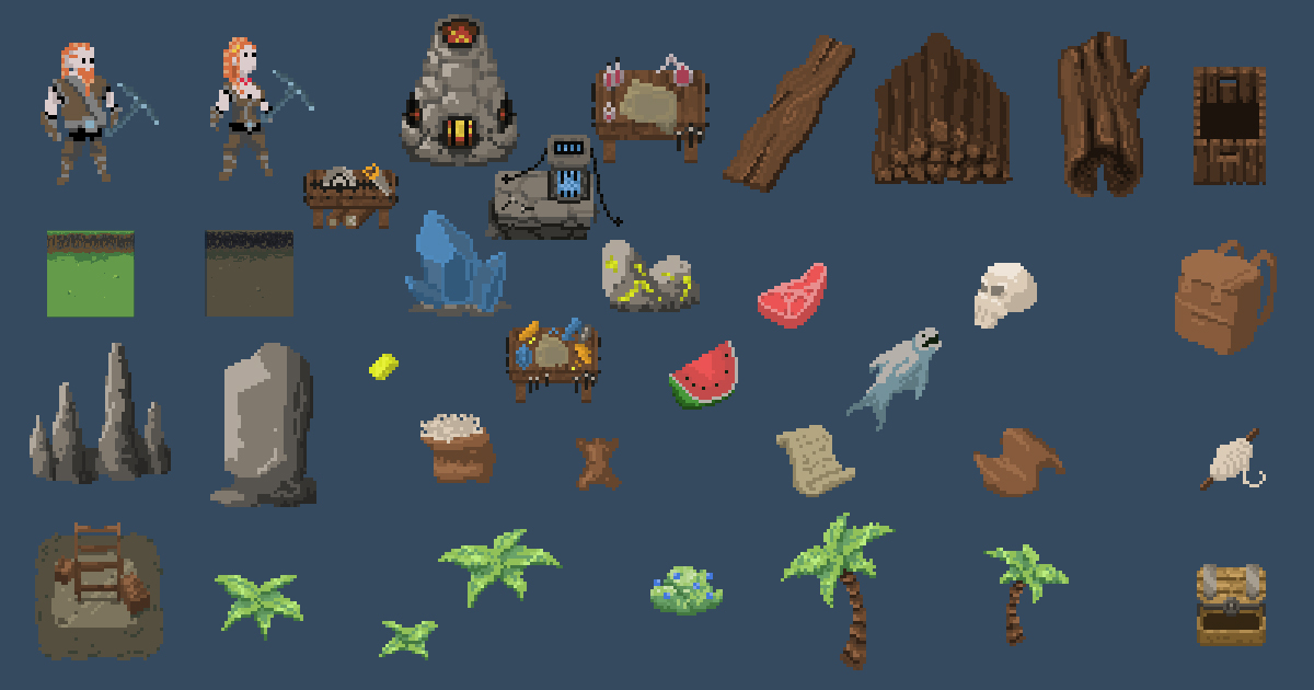 Pixel Art Top Down Crafting Mining | 2D Environments | Unity Asset Store