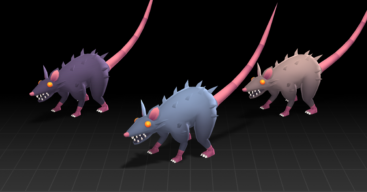 Poly HP - ViciousRat | 3D Creatures | Unity Asset Store