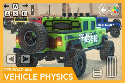 Off-Road Crawler 4x4 Pickup Vehicle Physics