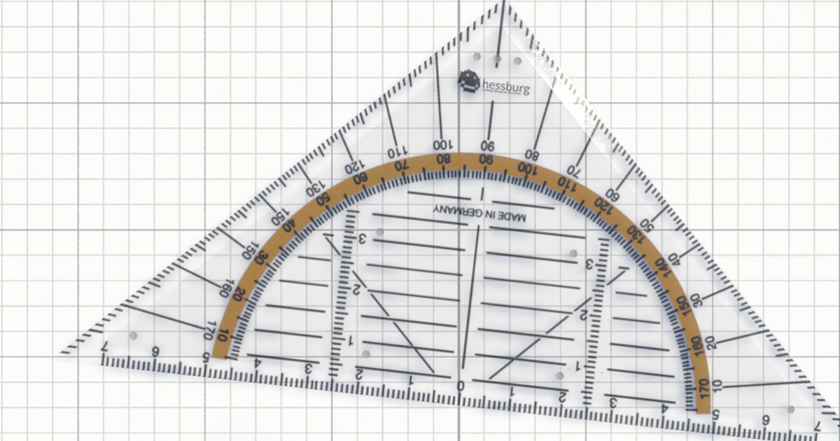 Protractor & Triangle Ruler | Geometry Set Square | School Prop PBR ...