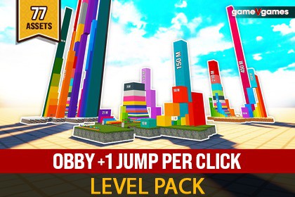 OBBY +1 Jump per Click Level Pack