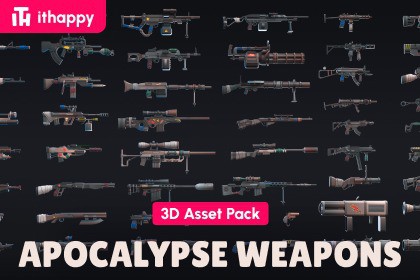 Apocalypse Weapons - Low Poly 3D Models Pack
