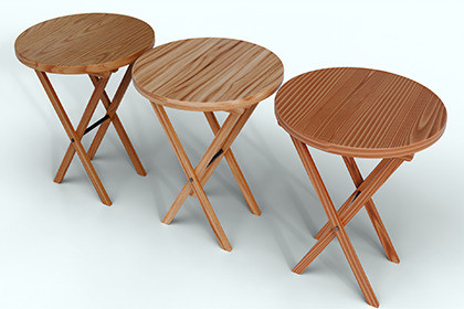 Portable Folding Round Table 3 Color Variants