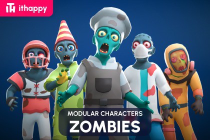 Zombie - Animated Low Poly 3D Models