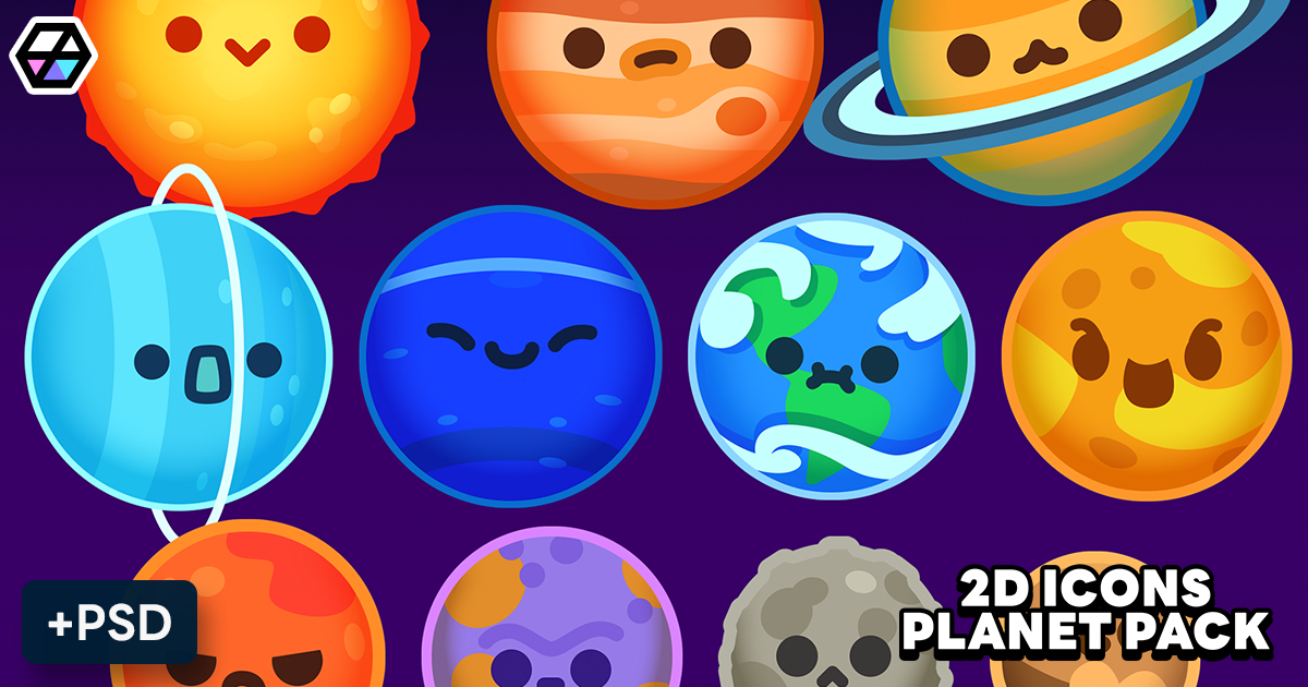 2D Icons - Planet Pack
