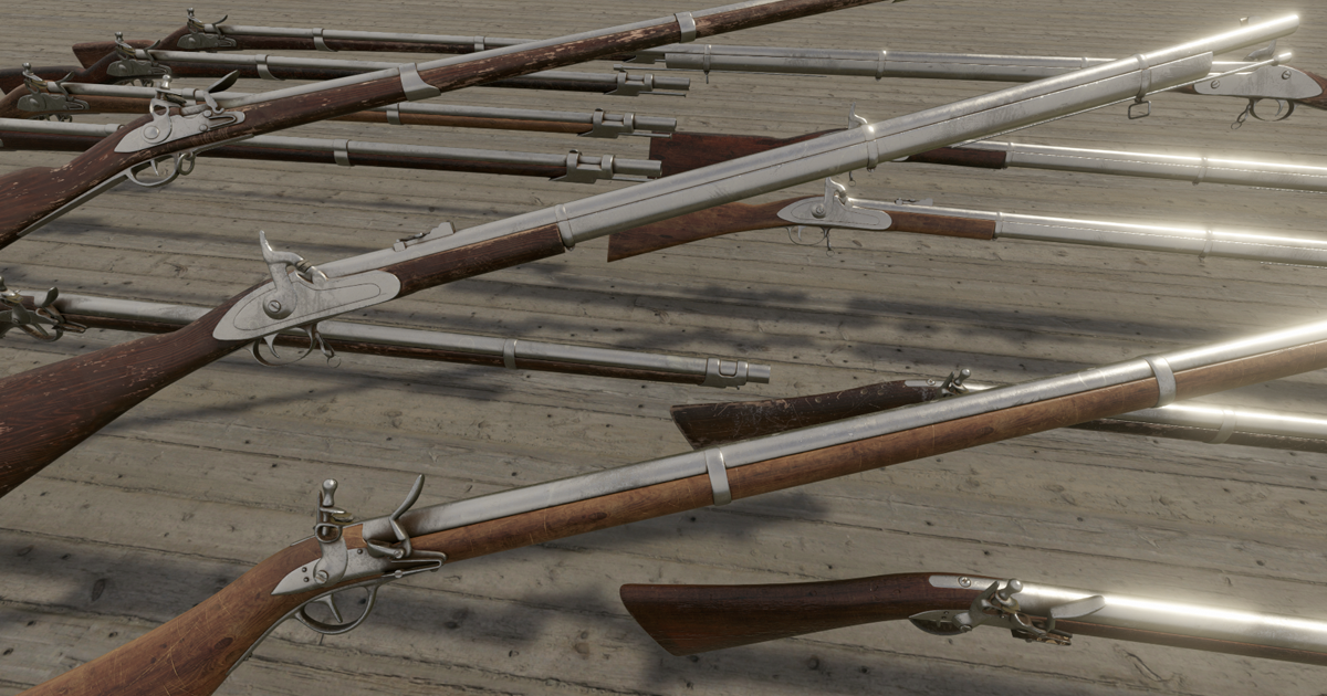 Flintlock Musket Rifles | 3D 銃器 | Unity Asset Store