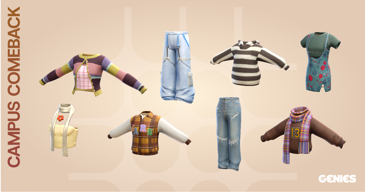 Unity Clothes Campus Comeback Set - Genies Avatar Clothing Pack | 3D Clothing | Unity ...