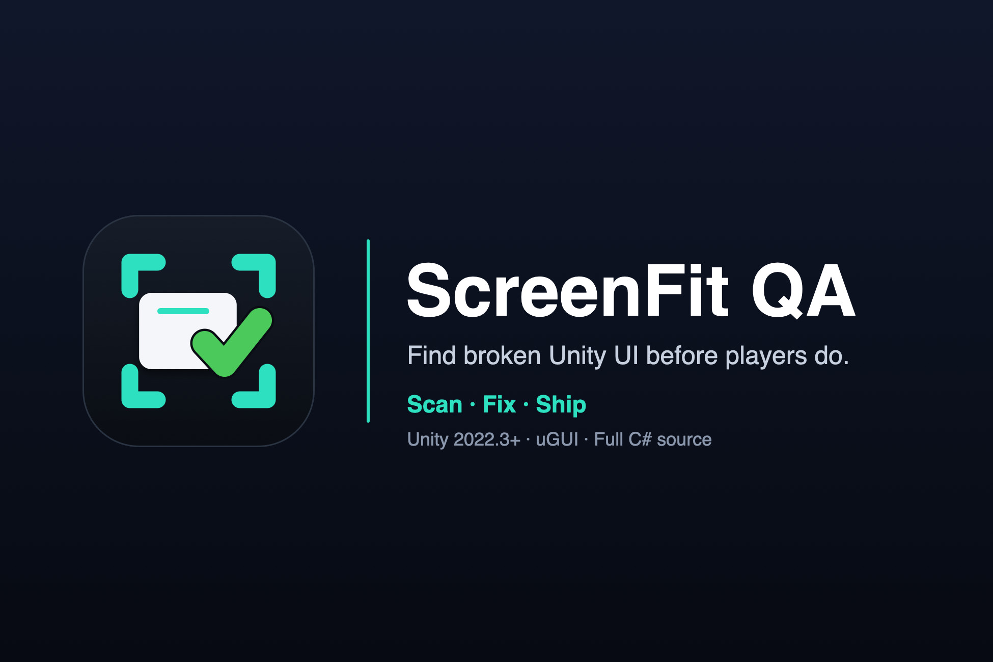ScreenFit QA — UI Audit & One-Click Fixes | GUI Tools | Unity Asset Store