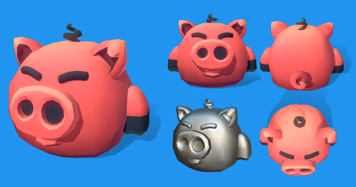 Pig Unity Cube World Pig Melvin - Proto Series | 3D Animals | Unity Asset Store
