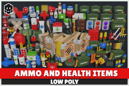 Ammo and Health Items - LowPoly Asset Pack
