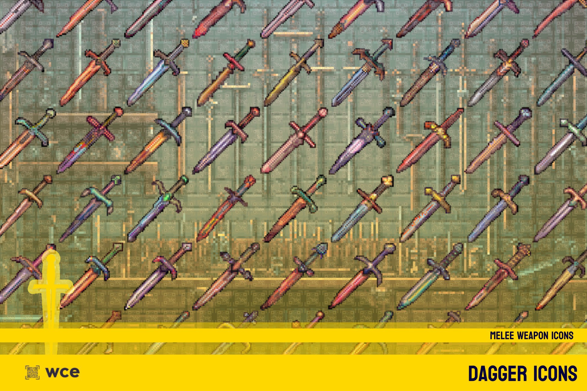 Dagger Icons - 2D Pixel Melee Combat Weapons and RPG Weapon Bundle | 2D ...