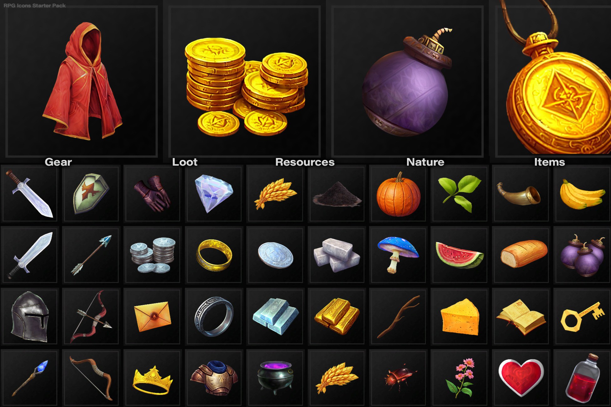 RPG Icons Starter Pack | 2D Icons | Unity Asset Store