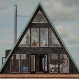 Modular A-frame House (Interior and exterior) A-frame Cabin Wooden