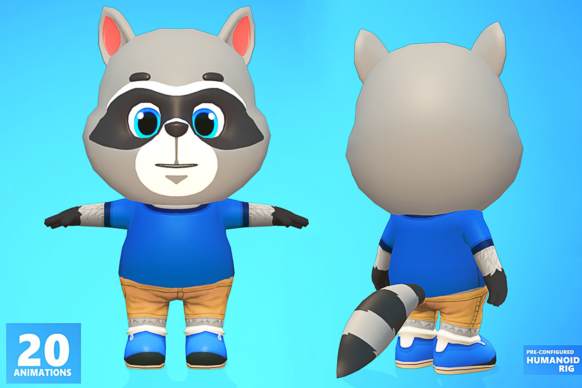 Raccoon Dog Animated | 캐릭터 | Unity Asset Store