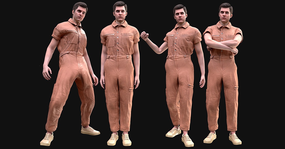 Man in Overall 1 - Rigged | 3D Characters | Unity Asset Store
