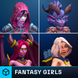 Stylized Fantasy Girls NPC Pack