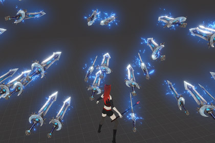 Character following orbs system