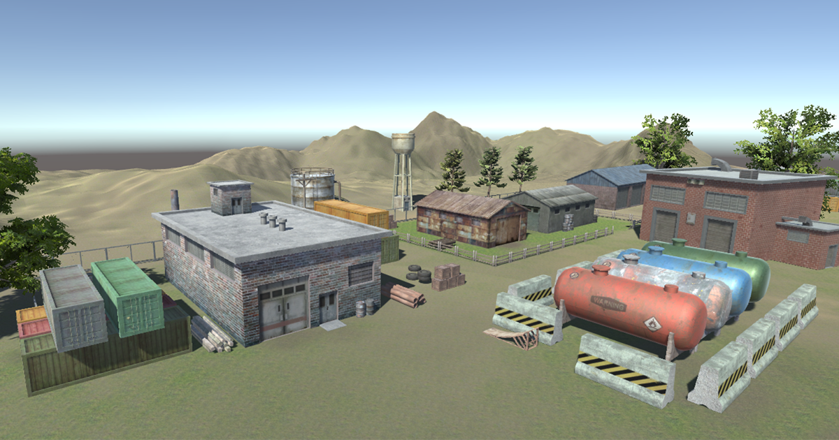 Industrial Low Poly City Pack | 3D Industrial | Unity Asset Store