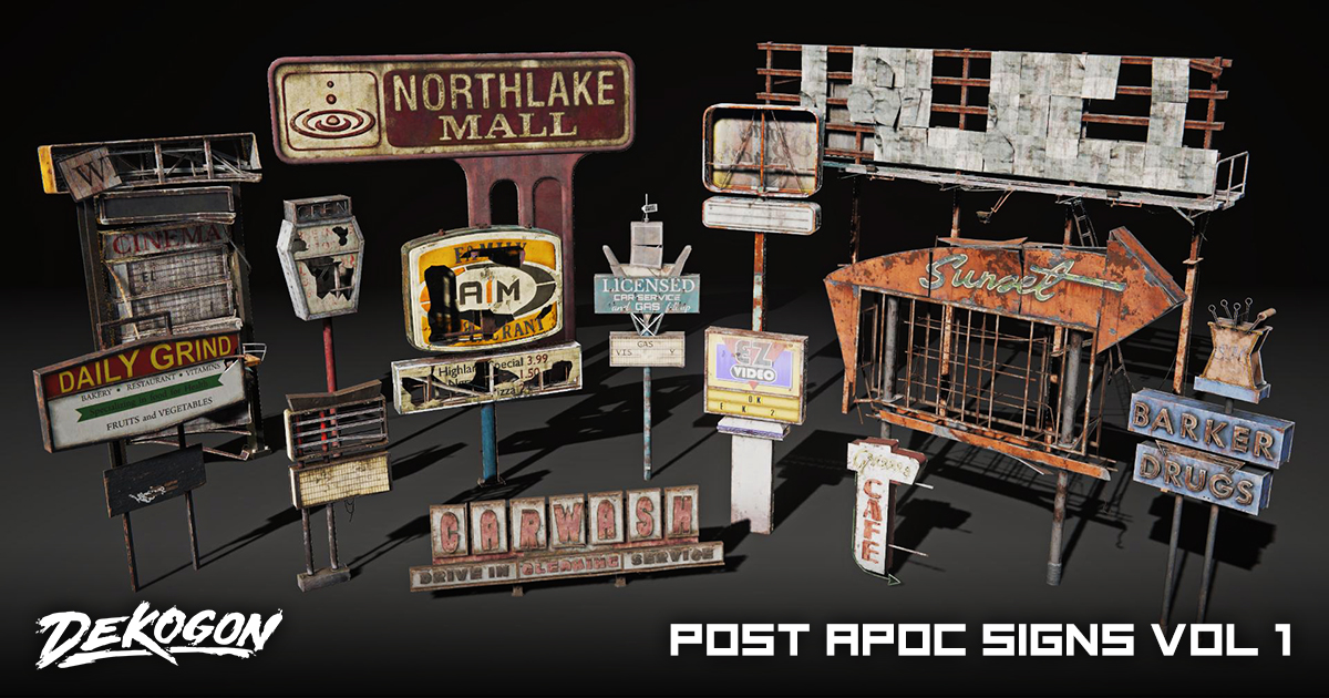 post-apocalyptic-signs-vol-1-3d-props-unity-asset-store