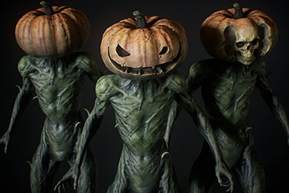 Halloween Pumpkin Character