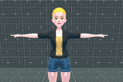 Stylized Office Lady Character