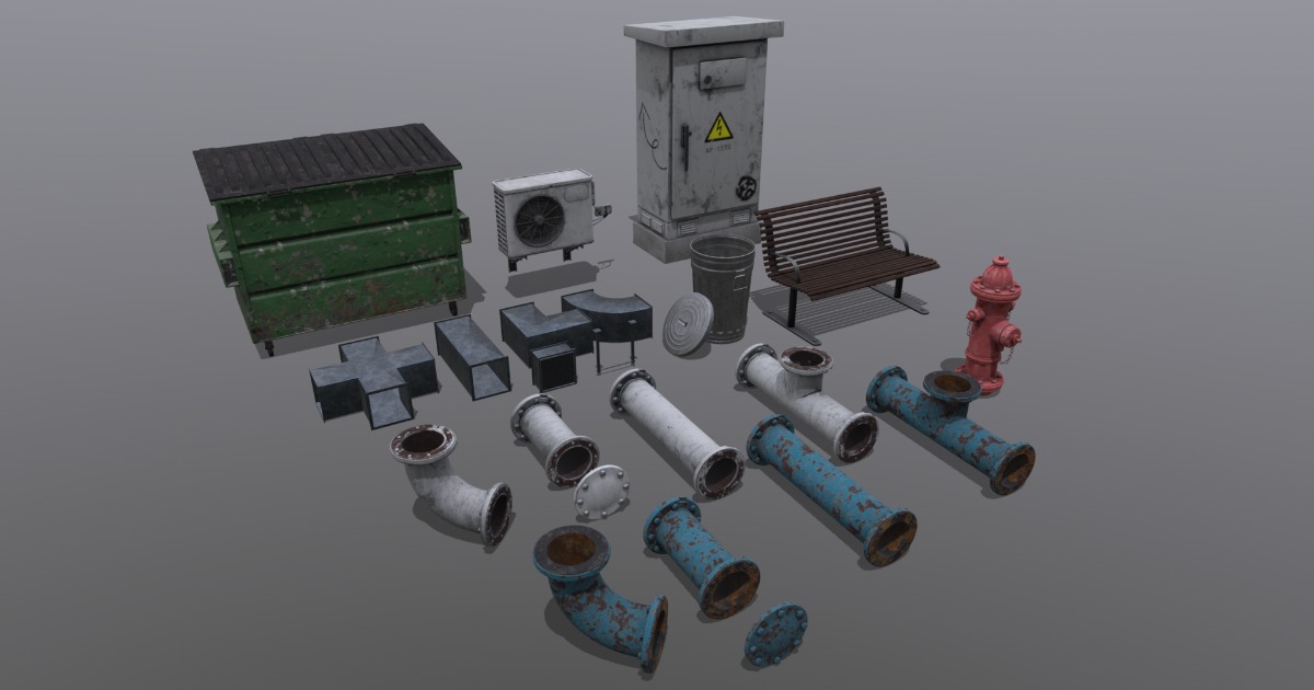 Urban and Utility Props | 3D Industrial | Unity Asset Store