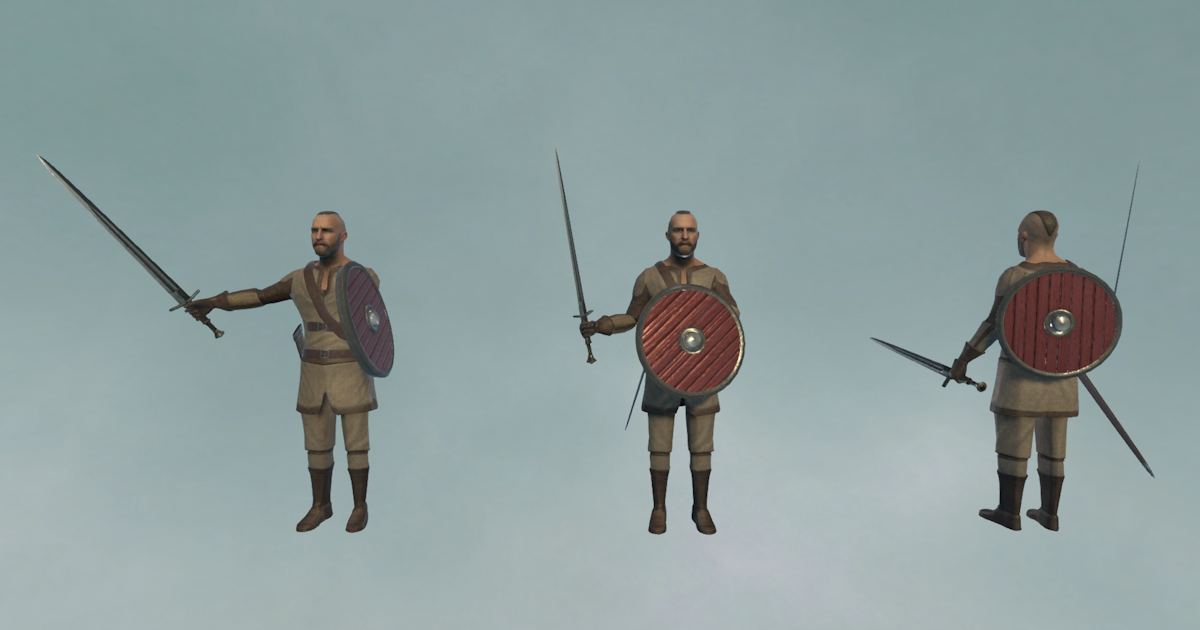 Viking Warrior Character Realistic Medieval Asset Package | Characters ...