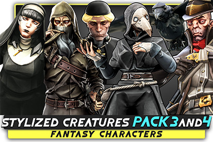 Pack 3 and 4 - Stylized Fantasy Creatures - #82