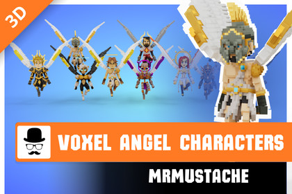 Voxel Angel Characters Pack